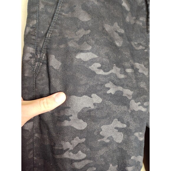 Bevy Flog Shely Jogger Pants Womens Size 30 Blue Camouflage Drawstring - Picture 2 of 10